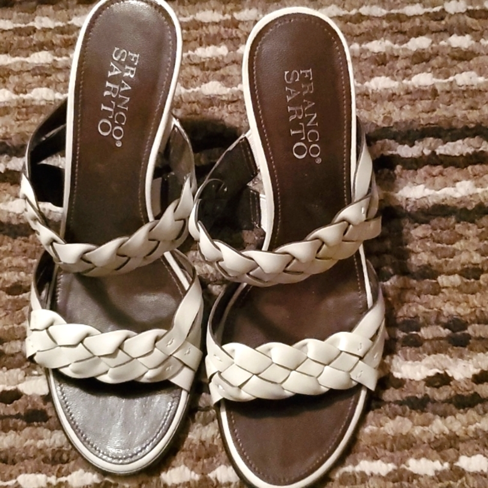 White sandals